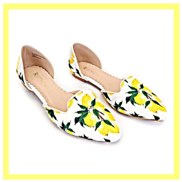 Restricted Shoes - Lemon D'Orsay Flats